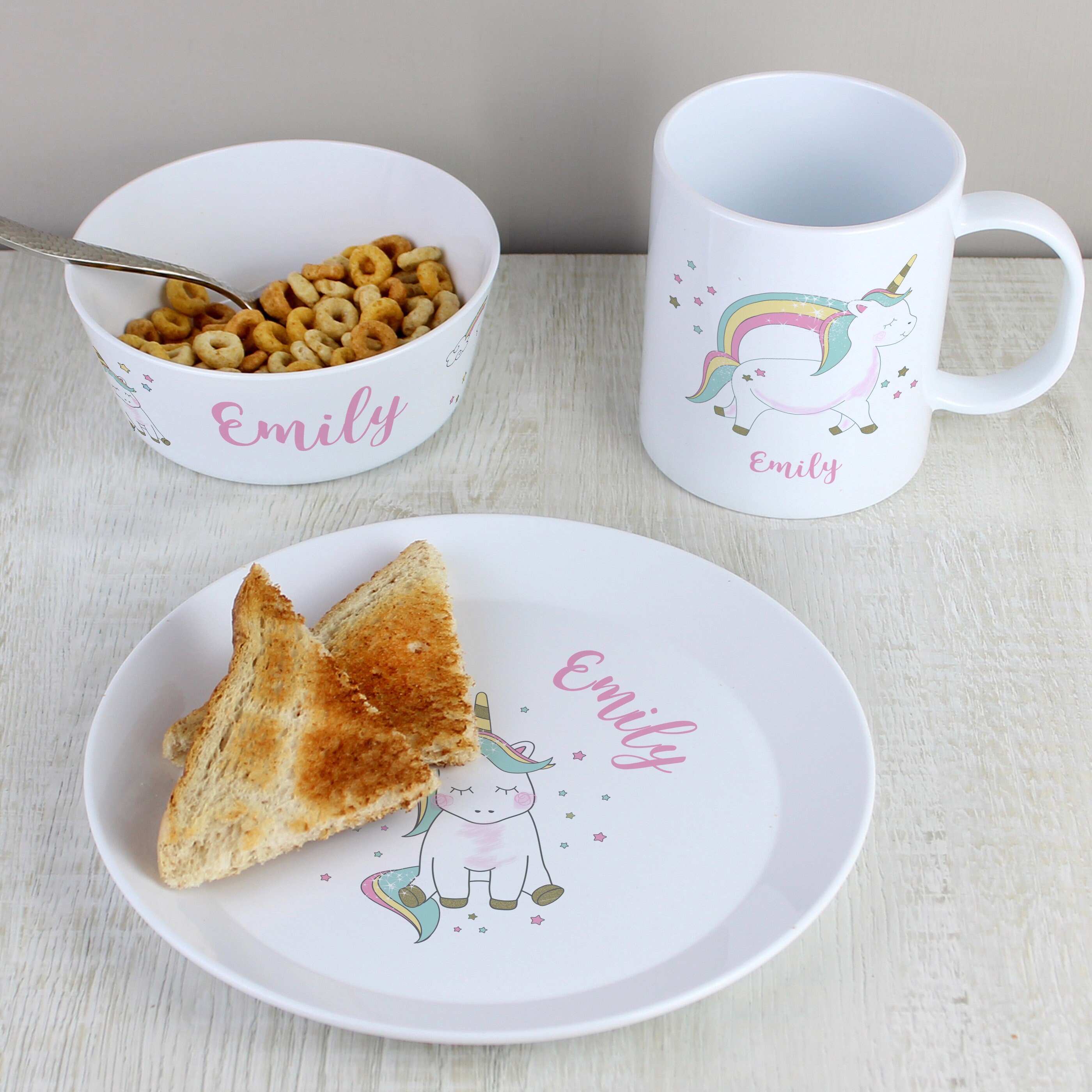 Unicorn top dinner plate