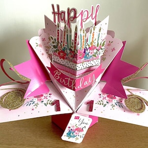 "Happy 11th Birthday 11 Today Pop-Up 3D Grußkarte ideal für Freund Tochter Enkelin Schwester Nichte