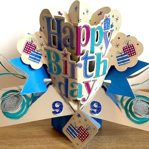 Buon 99° compleanno 3D Pop-Up 99 Oggi biglietto di auguri per lui uomo uomo papà nonno amico