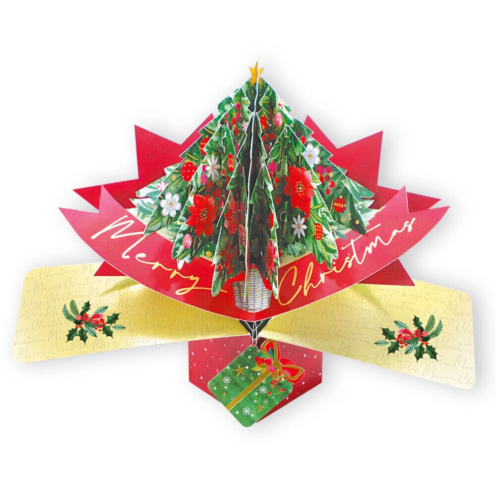 Ribbli Biglietto Di Natale Pop-Up 3D A Forma Di Trailer - Con Busta E Bigliettino, 19,3x14,5 Cm - 2
