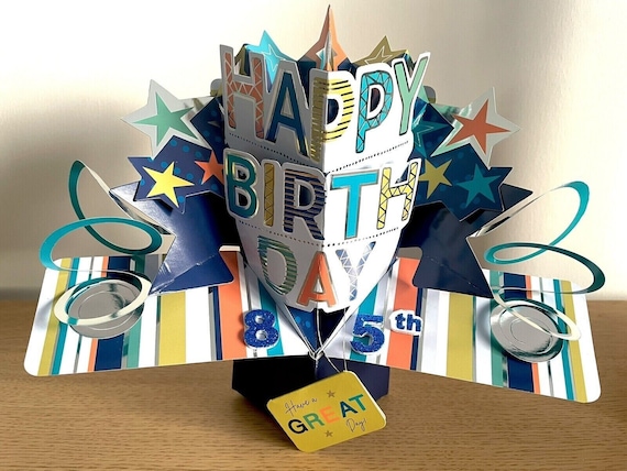 Biglietto Con Messaggio Speciale Biglietto Di Auguri Pop-up Per Il 50° Compleanno, Con Scritta Love Kate's Pop Up Cards Him POP204MC50 Ingegneria Carta Design