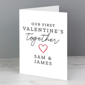 Biglietto di auguri personalizzato per il primo San Valentino per fidanzato, fidanzata, marito, moglie, fidanzato, partner - Aggiungi il tuo messaggio 1° San Valentino