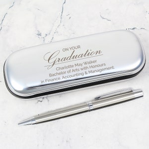 Personalised Graduation Pen and Box Set - Graduation Gifts for Him & Her