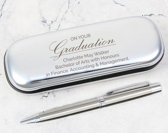 Personalised Graduation Pen and Box Set - Graduation Gifts for Him & Her