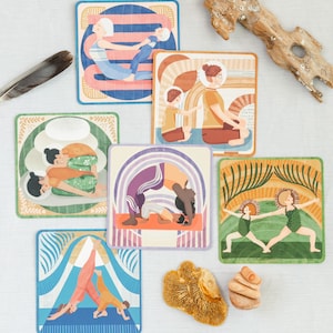4 Elements Familien Yoga Karten | Inklusives, naturbezogenes Partner Yoga | Kinderyoga | Eltern & Ich Yoga | Yoga Karten | Gruppen Yoga für Jeden