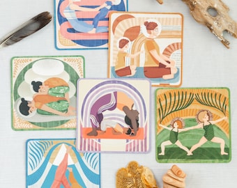 4 Elements  Family Yoga Cards | Inclusive, Nature Based Partner Yoga | Kids Yoga | Parent & Me Yoga | Yoga Cards | Group Yoga for Every Body