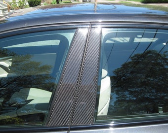 Di-Noc Carbon Fiber Pillar Posts for Honda Civic 01-05 4dr 6pc Set Door Trim
