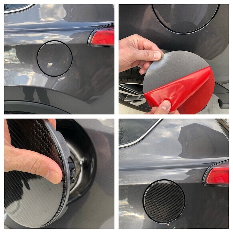 REAL CARBON FIBER Gas Cap Fuel Door Cover Overlay Trim for Etsy