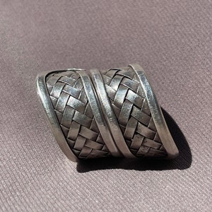 Karen Hill Tribe Silver Ring 98.5% Silver Adjustable Silver Hand Woven Ring image 1