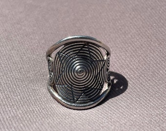 Karen Hill Tribe Silver Ring | Star vision | 98.5% Silver | Adjustable