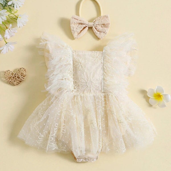 Baby Lace Romper Etsy