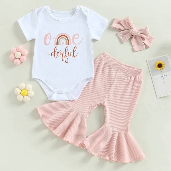 Boho Rainbow First Birthday Outfit Girl Etsy