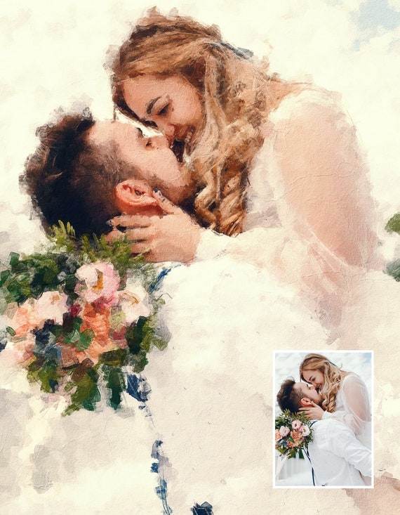 Loved Ones Oil Painting to Picture Add Person to Photo Etsy