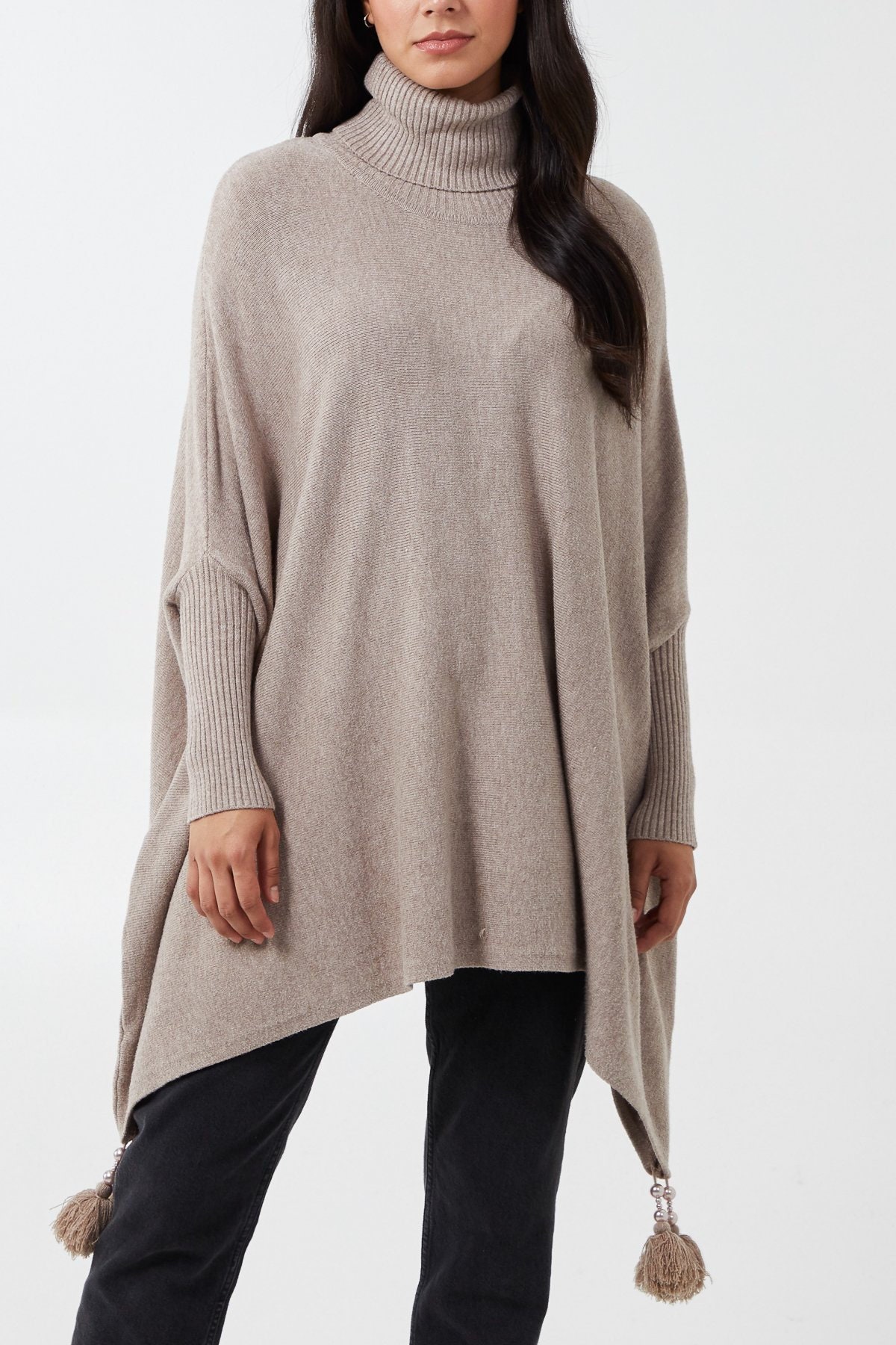 Roll neck poncho jumper cheap