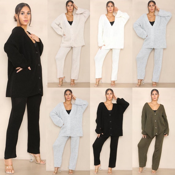 Womens knitted lounge suit sale