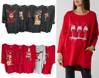 christmas tunics plus size