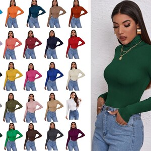 Cotton polo neck cheap tops ladies uk
