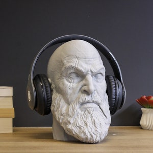 Kratos Headphone Stand | Gamer Boyfriend Headphone Holder | Viking Headset Holder