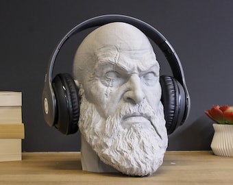 Kratos Headphone Stand | Gamer Boyfriend Headphone Holder | Viking Headset Holder