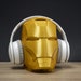 Iron Man Headphone Stand | Headphone Holder, Gaming, Room Decor, Office, Desktop | Iron Man Paintable Bust