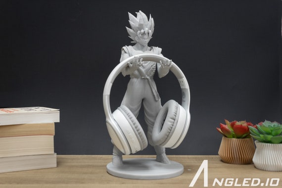 Full Body G0KU Headphone Stand | Headphone Holder, Gaming, Room Decor, Office, Desktop | G0KU Paintable Bust