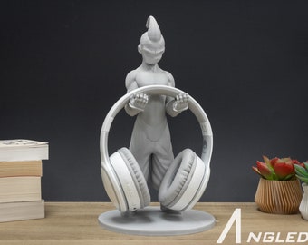 Soporte para auriculares Kid Buu de cuerpo completo / Soporte para auriculares, Juegos, Decoración de habitaciones, Oficina, Escritorio / Busto pintable Kid Bluu