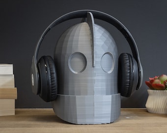 Iron Giant Headphone Stand | Headphone Holder, Gaming, Room Decor, Office, Desktop | Iron Giant Paintable Bust