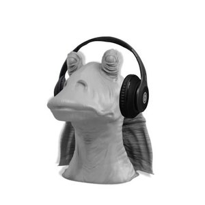 Jar Jar Binks Headphone Stand | Headphone Holder, Gaming, Room Decor, Office, Desktop | Jar Jar Binks Paintable Bust