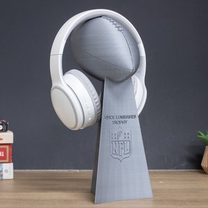 Lombardi Headphone Stand | Headset Holder | Football Gift | Football Decor | Sports Decoration | Man Cave Ideas | Kids Room