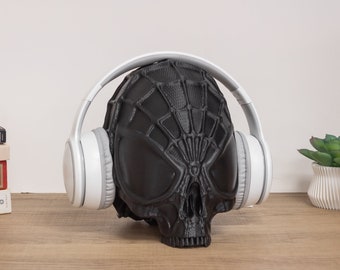 Spiderman Skull Headphone Stand | Gaming room decor | Headphone holder