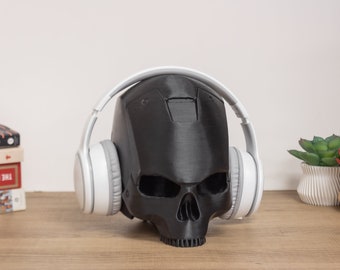 Ironman Skull Headphone Stand | Gaming room decor | Headphone holder