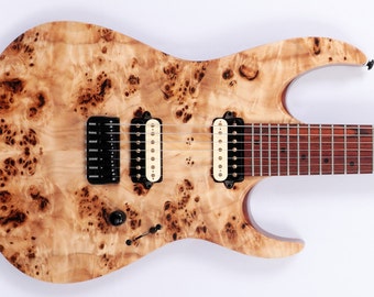 Electric guitar - Custom Guitar -7 strings guitar - Custom shop guitar- Long scale guitar - 7 strings electric guitar - Burly maple top