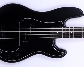 Electric Bass - Bass guitar - Tribe Spike 4 Custom Shop - 4-String Electric Bass - Elegant  black matte- Passive bass - Bass