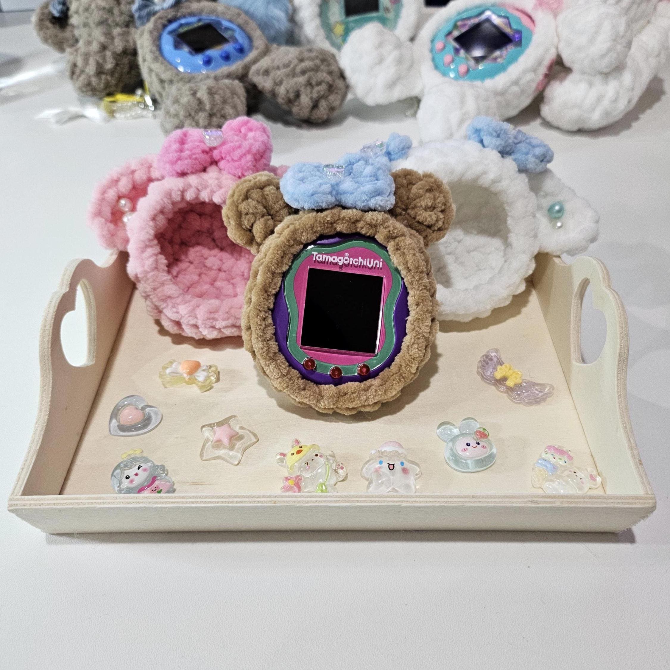 Crochet Tamagotchi Uni, Paradise Cover Case, Bear, Bunny, Handmade