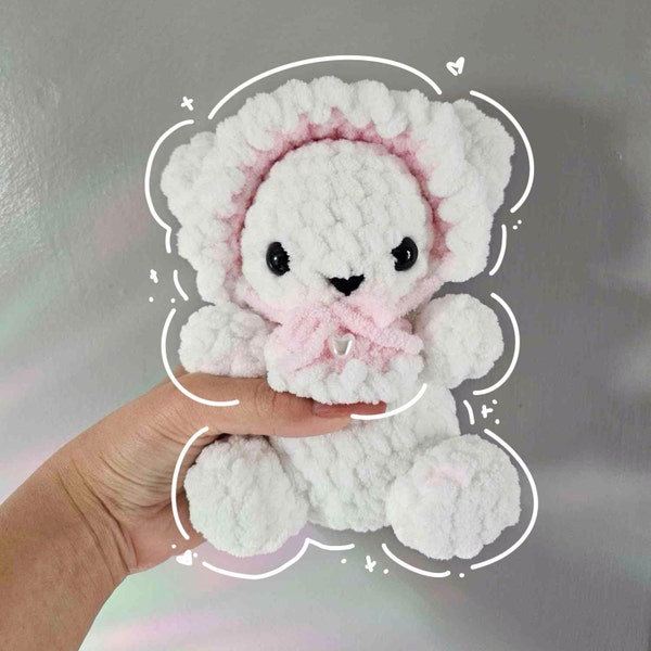 Crochet Baby Bear Plushie | Teddy bear | mini plushies | handmade | stuffed animal plush | soft plushie