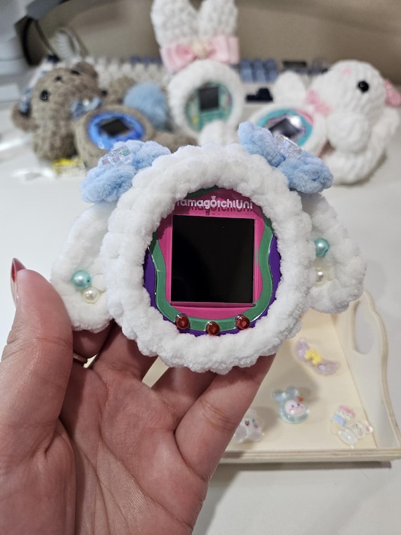 Crochet Tamagotchi Uni, Paradise Cover Case, Bear, Bunny, Handmade