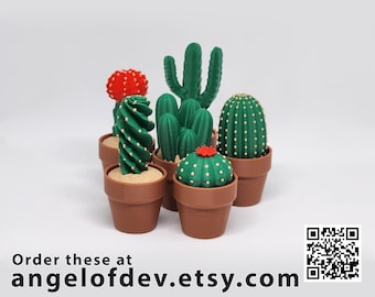 Cacti Fidgets - Plantas de juguete táctiles ¡elige entre diversión con clic o trinquete!