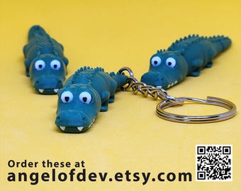 Llavero flexible de cocodrilo