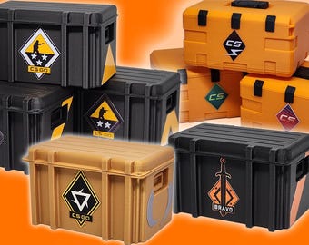Estuches de armas inspirados en Counter Strike de CS2/CSGO con tapas funcionales / Regalos para jugadores