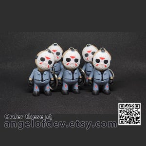 Jason the slasher Cute Horror Keychain – Mini Slasher Charm for Horror Fans