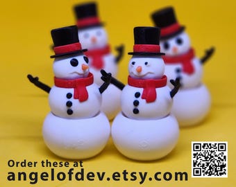 Dije flexible de muñeco de nieve: una decoración invernal adorable y retorcida