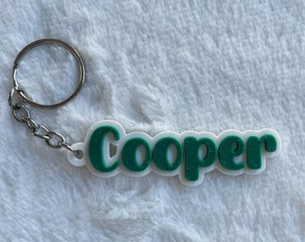 Llavero con etiqueta de nombre personalizada: accesorio personalizado para bolso y llave