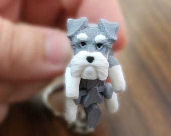 Llavero flexible con forma de Schnauzer