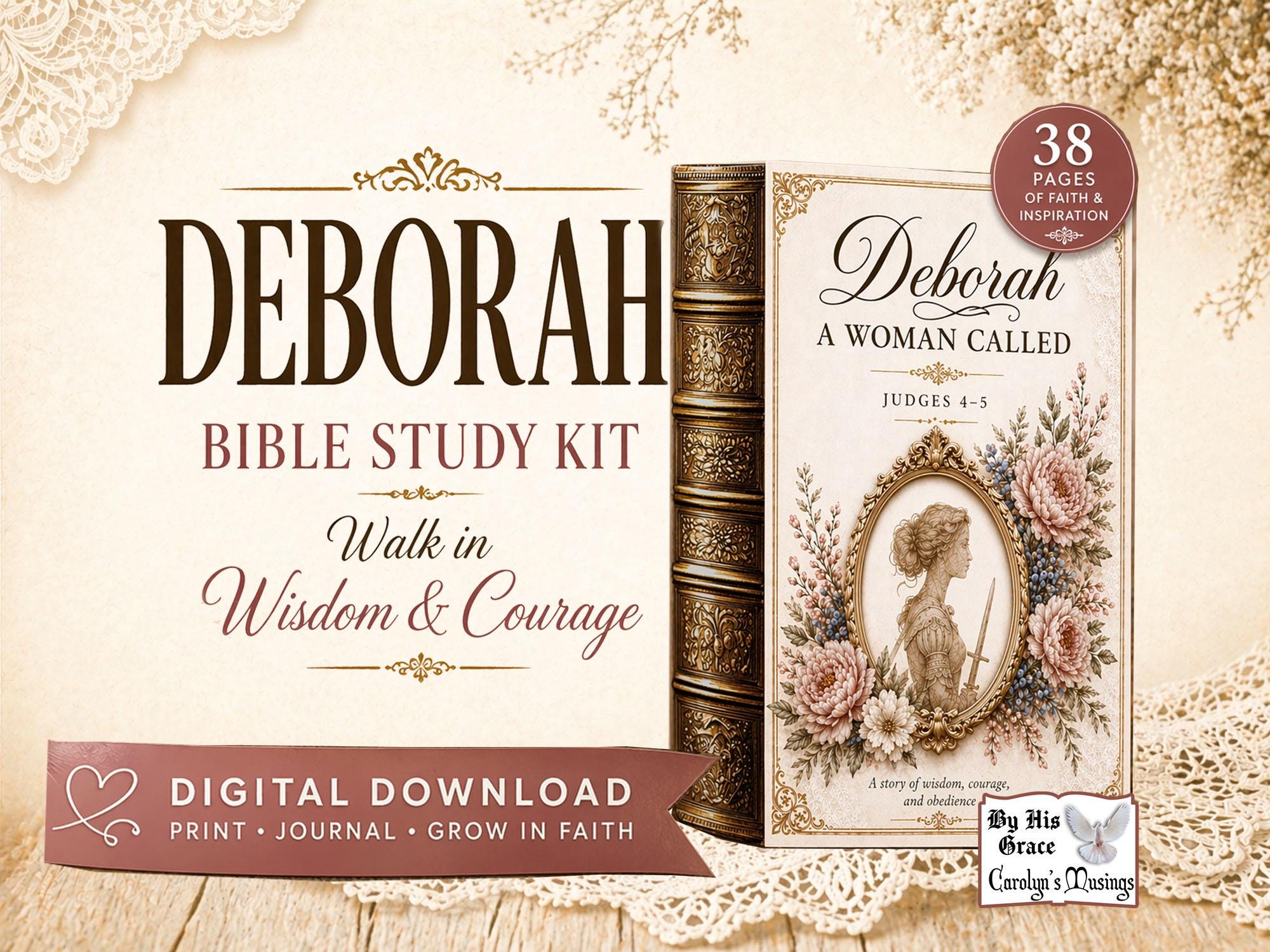 Deborah Bible Study Kit | Christian Junk Journal | Faith Scripture ...