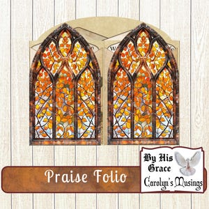 Praise Folio Craft Kit | Afdrukbare christelijke opvouwbare ephemera voor ongewenste tijdschriften | 4,75 x 4,25 inch | De mijmeringen van Caroline