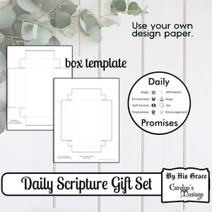 Gift box template included in the set