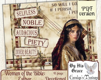Esther Devotional Junk Journal Kit: Women of the Bible (PDF Version)