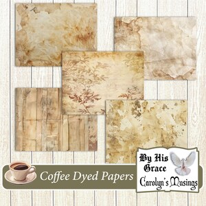 Coffee Dyed Vintage Paper: Junk Journal Pages (digital Download) - Etsy