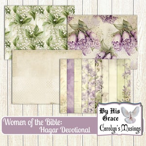 Devotional Journal Kit Hagar and the God who sees, Women of the Bible 25 page Devotional kit, Faith Journal supplies, Digital Download image 5