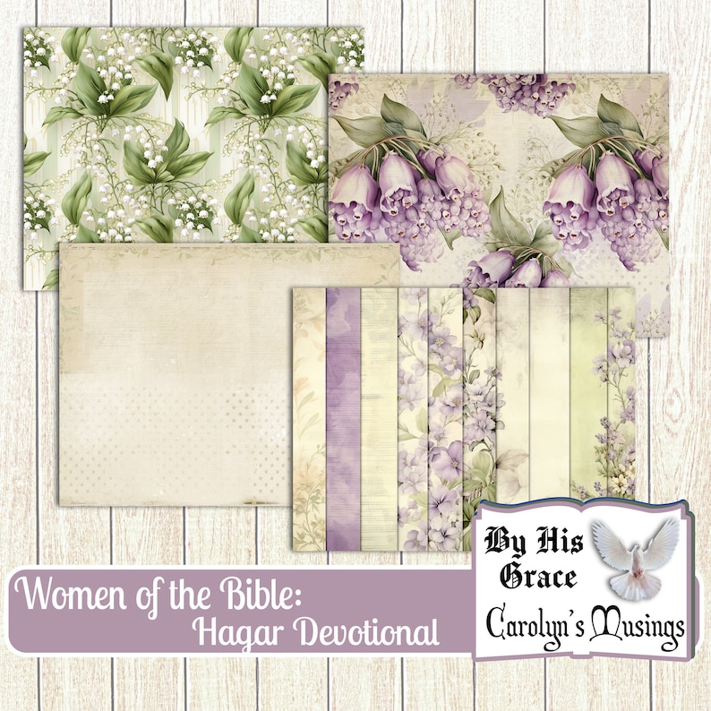Devotional Journal Kit Hagar and the God who sees, Women of the Bible 25 page Devotional kit, Faith Journal supplies, Digital Download image 5